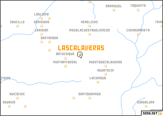 map of Las Calaveras