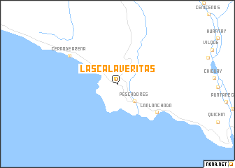 map of Las Calaveritas