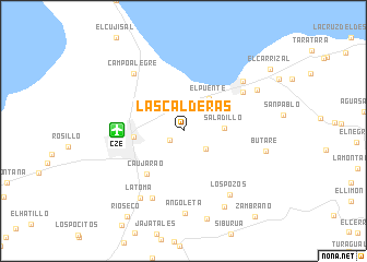 map of Las Calderas