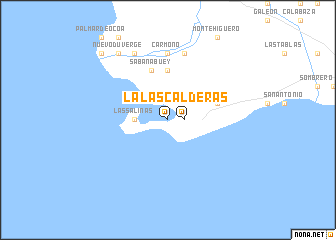 map of Las Calderas