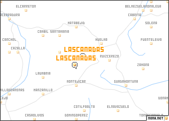 map of Las Cañadas