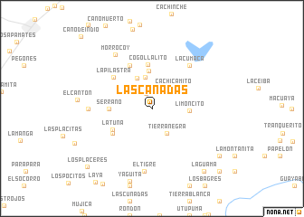 map of Las Cañadas