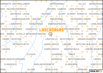 map of Las Cañadas