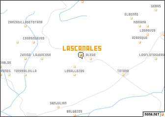 map of Las Canales