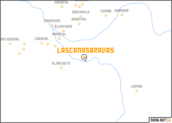 map of Las Cañas Bravas