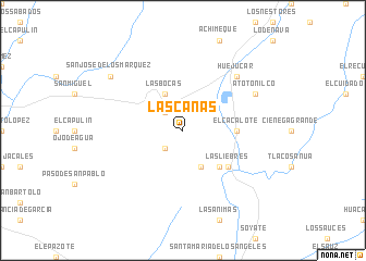 map of Las Cañas