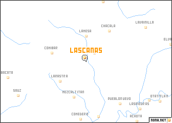 Las Cañas Durango Map Las Cañas (Mexico) Map - Nona.net