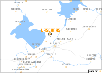 map of Las Cañas