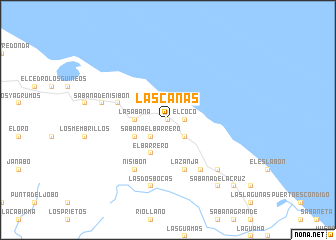 map of Las Cañas