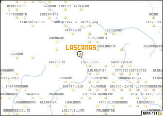 map of Las Canas