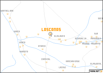 map of Las Cañas
