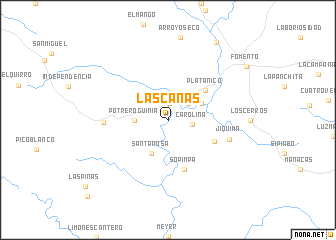 map of Las Cañas