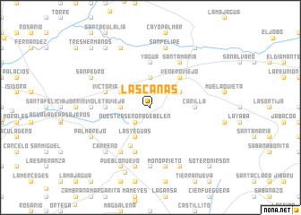 map of Las Cañas