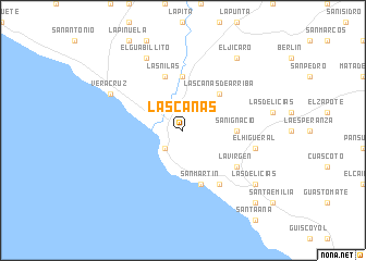 map of Las Cañas