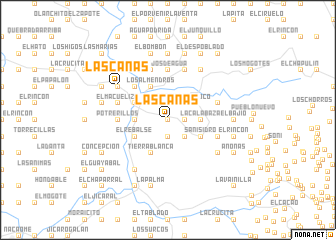 map of Las Cañas