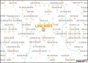 map of Las Cañas