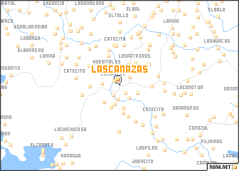 map of Las Cañazas