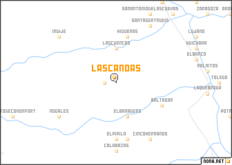 map of Las Canoas