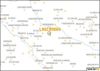 map of Las Canoas