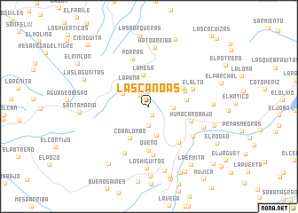 map of Las Canoas