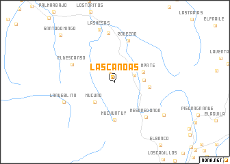 map of Las Canoas