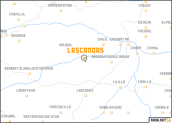 map of Las Canoas