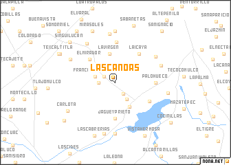 map of Las Canoas