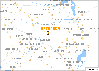 map of Las Canoas