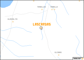 map of Las Cardas