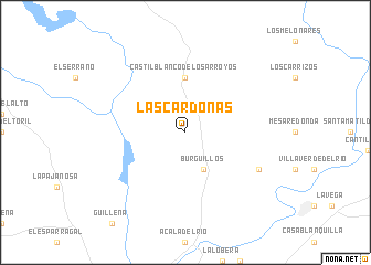 map of Las Cardonas