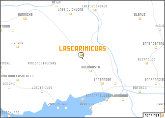 map of Las Carimicuas