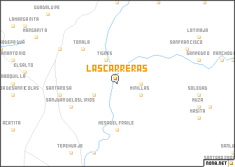 map of Las Carreras