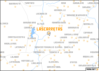 map of Las Carretas