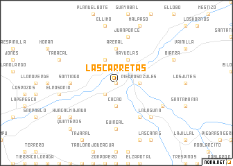 map of Las Carretas