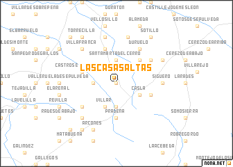 map of Las Casas Altas