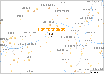 map of Las Cascadas