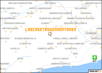 map of Las Casetas dʼen Montaner