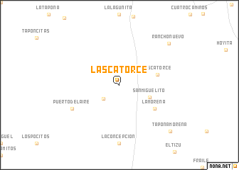 map of Las Catorce