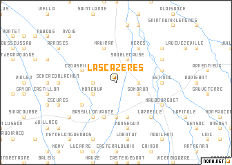 map of Lascazères