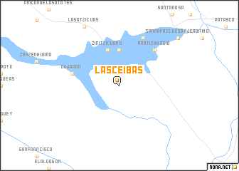 map of Las Ceibas