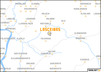 map of Las Ceibas