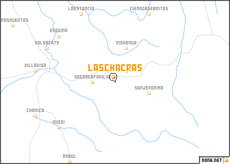 map of Las Chacras