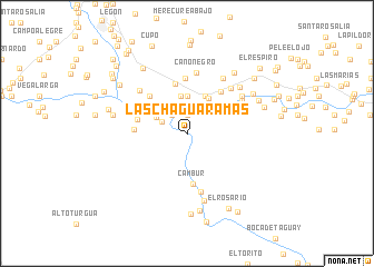 map of Las Chaguaramas