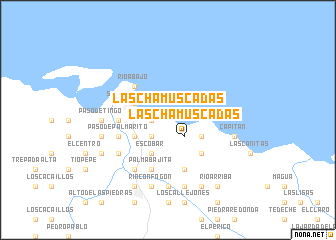 map of Las Chamuscadas