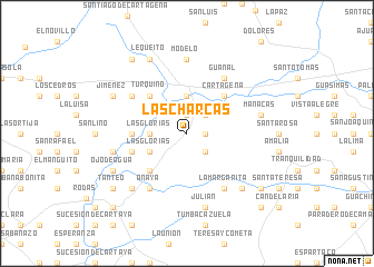 map of Las Charcas