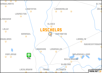 map of Las Chelas