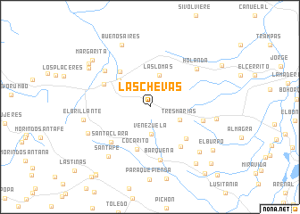 map of Las Chevas