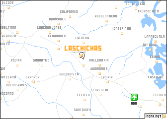 map of Las Chichas