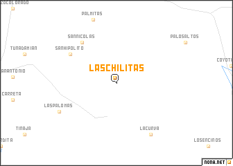 map of Las Chilitas