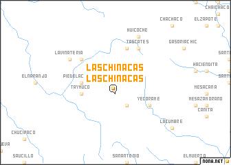 map of Las Chinacas